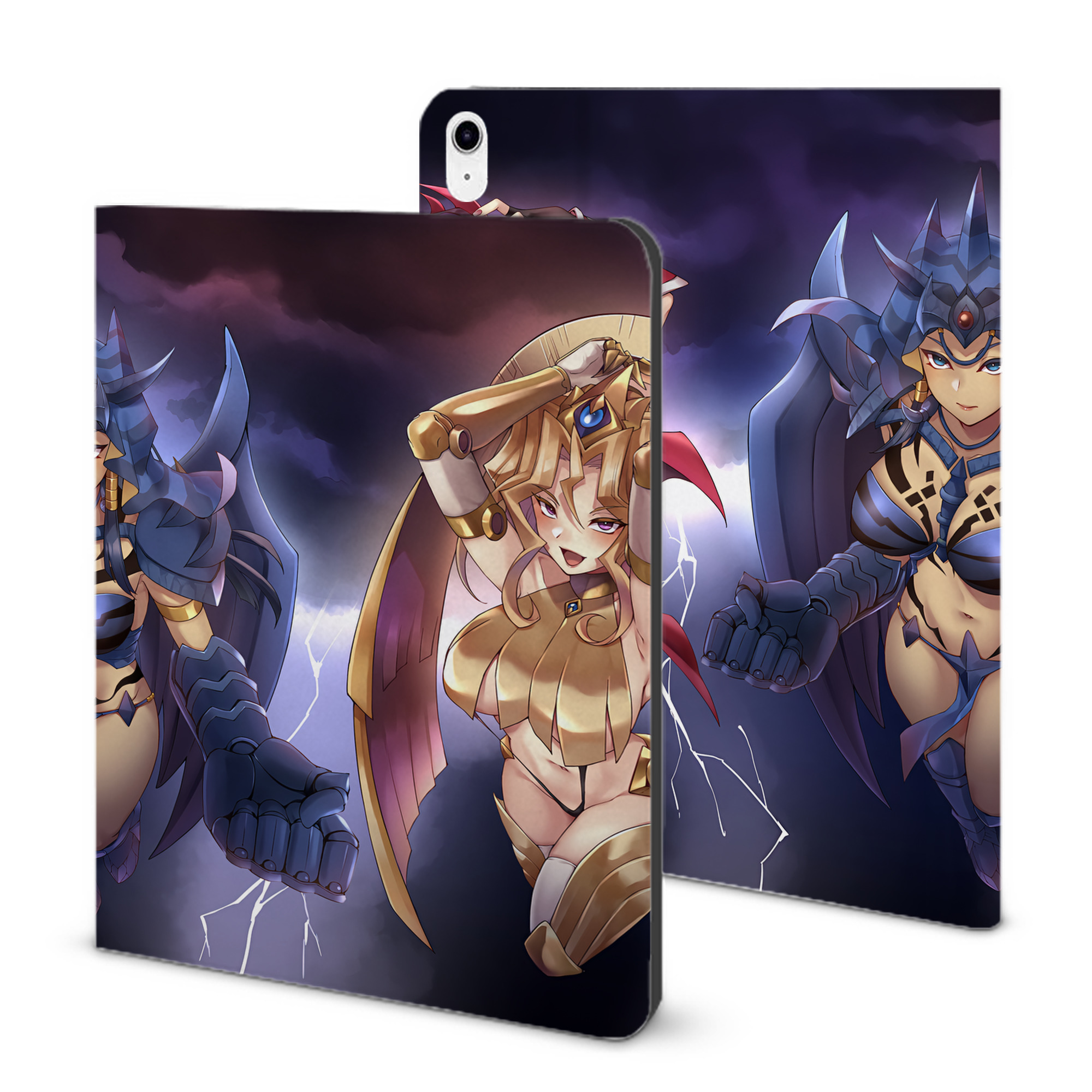 （画像用） 遊☆戯☆王 Yu-Gi-Oh! IPad ケース ブック型 PUレザー TPU 耐衝撃 軽量 薄型 ペン収納なし 全面保護 IPad 各モデル対応